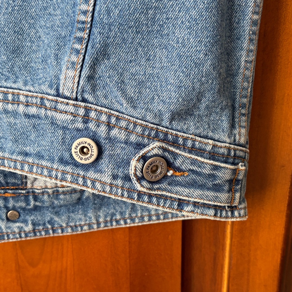 Ladies Benetton Classic Blue Denim Vest - Picture 8 of 9